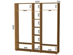 Narrow sliding wardrobe in the hallway depth 40 cm photo