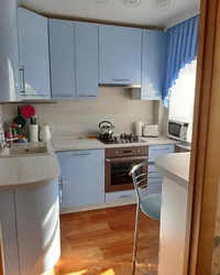 Interior In A Khrushchev-Era Kitchen 6 Sq M Design With A Refrigerator