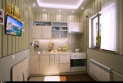 Economy interior of a small kitchen photo