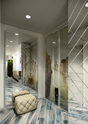Design With Mirrors On All Walls In The Hallway