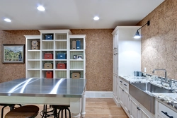 Design of the entire kitchen walls ceiling floor