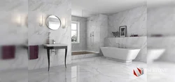 60x60 tiles in the bathroom interior