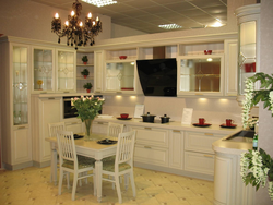 Classic kitchen hood in the interior