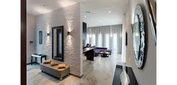 Gypsum tiles in the hallway interior