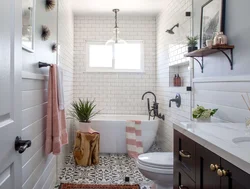 White Brick Bathroom Interior