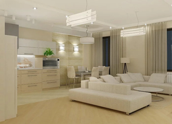 Bright studio living room design