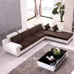Corner sleeping sofas in the living room photo