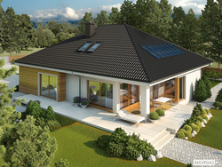 One-story house with a terrace and 3 bedrooms photos and projects