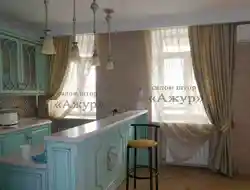 Шторы на кухню на два окна фото