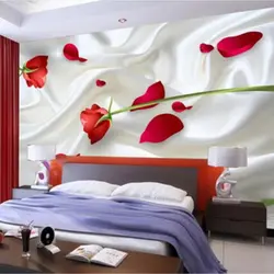 Bedroom Design Flowers On The Wall