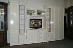 Photo wall in the living room classic