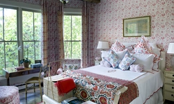 Floral bedroom interior photo