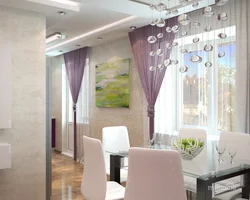 Tulle ва пардаҳо дар ошхона меҳмонхона акс