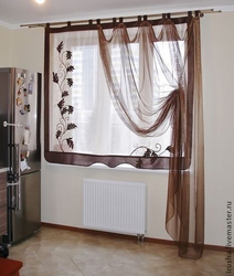 Tulle And Curtains In The Kitchen Living Room Photo