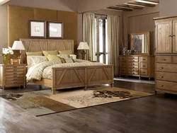 Oak bedroom interior