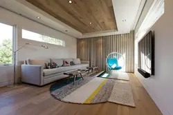 Design of walls and ceiling in the living room