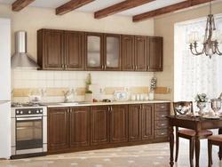 Kitchen walnut photo design