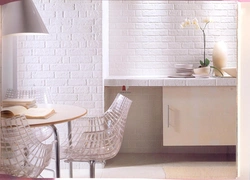 Kitchen brick wall wallpaper photo