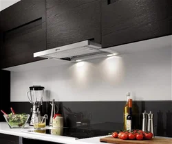 Retractable hood in the kitchen photo