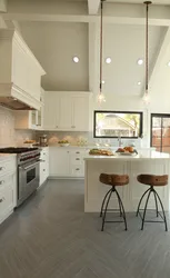 Kitchen design color floor tiles