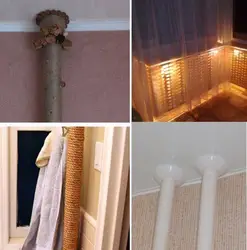 Mətbəx fotoşəkilindəki divardakı borular