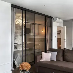 Меҳмонхона Ва Хоб Дар Як Ҳуҷра Бо Sliding Partitions Акс