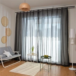 Tulle with one curtain for the bedroom photo