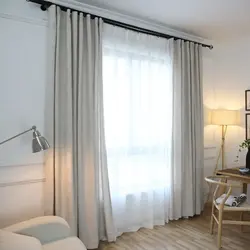 Tulle with one curtain for the bedroom photo