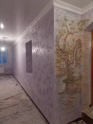 Фото Декоративной Штукатурки На Стенах В Прихожей Шпаклевкой