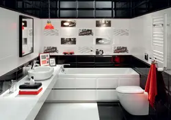 Bath black red design