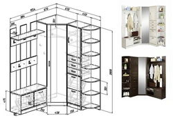 Entrance hall corner in the corridor photo dimensions