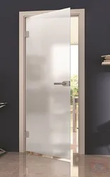 Photo of bathroom doors with glass