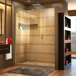 Photo of bathroom doors with glass