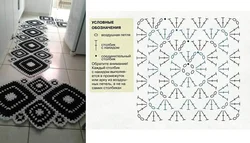 Фота і схемы кілімкоў у ванну кручком