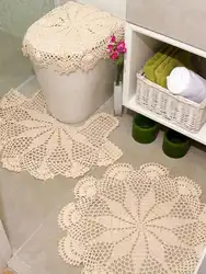 Toxunmuş hamam paspaslarının fotoşəkilləri və diaqramları