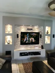 How To Highlight A TV On The Wall In The Living Room Photo
