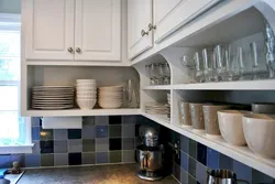 Cabinets shelves in the kitchen photo