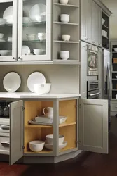 Cabinets Shelves In The Kitchen Photo
