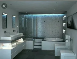 Ҳаммом бо jacuzzi ва тарҳи душ