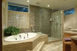 Bathroom with jacuzzi and shower design