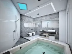 Bathroom with jacuzzi and shower design