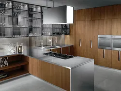 Metal in the kitchen interior