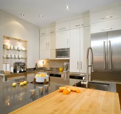 Metal in the kitchen interior