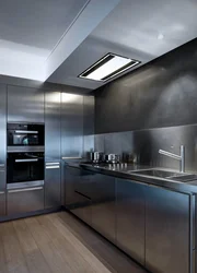 Metal in the kitchen interior