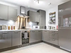 Basalt color in the kitchen interior