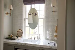 Bath design sink by the window