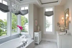 Bath design sink by the window