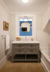 Bath design sink by the window