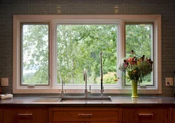 Plastic windows for the kitchen photo