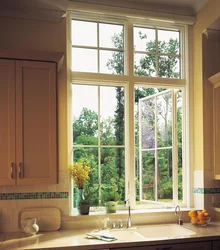 Plastic windows for the kitchen photo